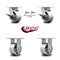 Service Caster 4 Inch Kingpinless Semi Steel Wheel Caster Brakes and Swivel Locks 2 Rigid, 2PK SCC-KP30S420-SSR-SLB-BSL-2-R-2 - alternate 6